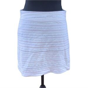 Anne Taylor Loft Women's A Line Skirt Cream Multicolor Stripes Like‎ new 4P